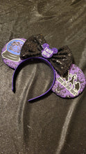 Load image into Gallery viewer, Haunted Mansion wallpaper with icons glow in the dark ears