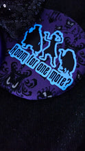 Load image into Gallery viewer, Haunted Mansion wallpaper with icons glow in the dark ears