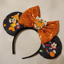 Load image into Gallery viewer, Fab 4 in their Halloween costumes Mickey ears headband