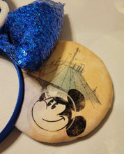 Load image into Gallery viewer, Space Mountain themed Mickey ears headband