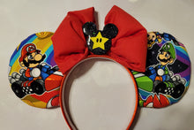 Load image into Gallery viewer, Rainbow Road Mario Bros Mickey ears headband
