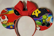 Load image into Gallery viewer, Rainbow Road Mario Bros Mickey ears headband