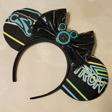 Load image into Gallery viewer, Tron glow in the dark Mickey ears