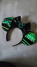 Load image into Gallery viewer, Tron glow in the dark Mickey ears