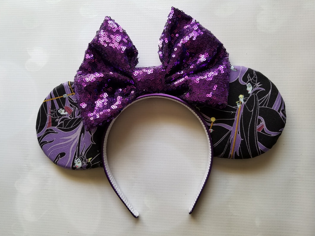Malifecent Mickey ears headband