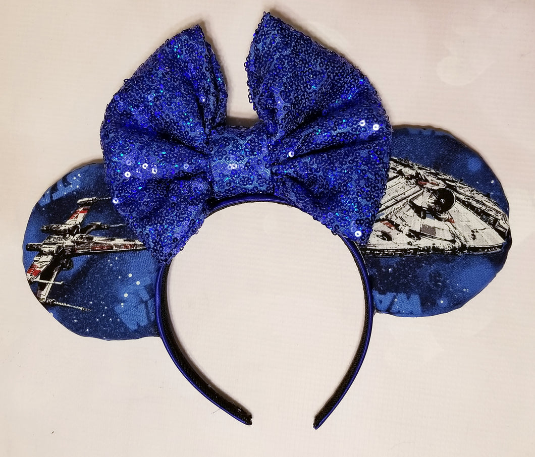 Star Wars Millennium Falcon and X Wing Mickey ears headband