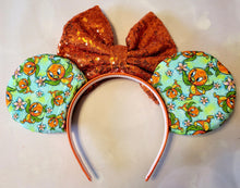 Load image into Gallery viewer, Orange Bird Mickey ears headband
