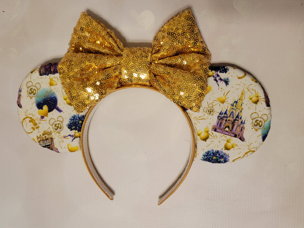Walt Disney World 50th Anniversary Celebration Mickey ears headband
