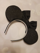 Load image into Gallery viewer, Black sparkle Mickey ears headband

