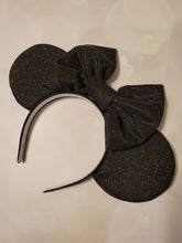 Load image into Gallery viewer, Black sparkle Mickey ears headband
