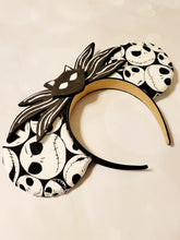 Load image into Gallery viewer, Jack Skellington Mickey ears headband
