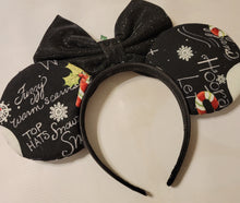 Load image into Gallery viewer, Snowman with Cocoa Mickey ears headband
