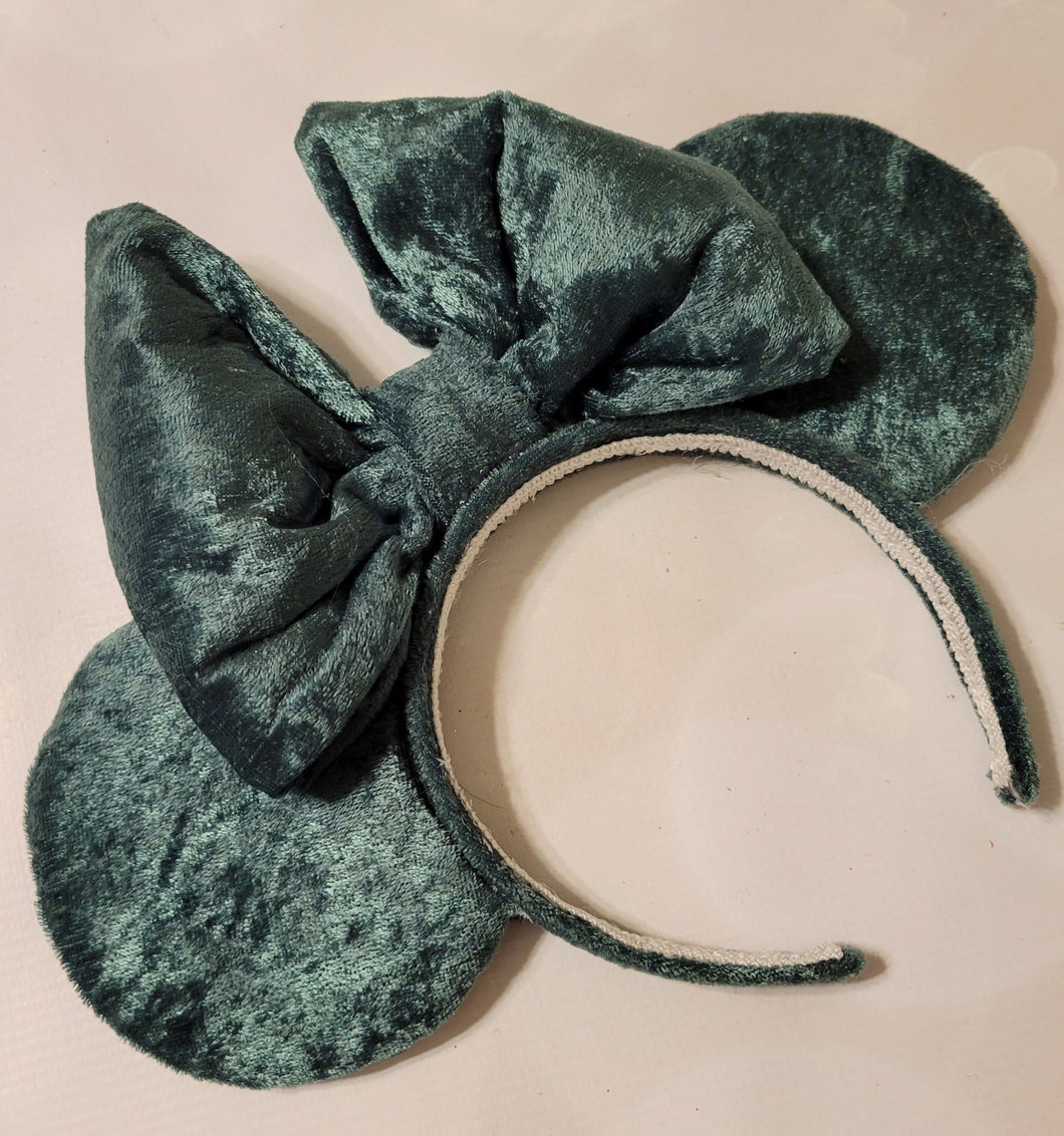 Velvet Christmas ears with puffy bow