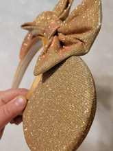 Load image into Gallery viewer, Gold to red sparkle Mickey ears headband
