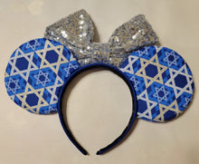 Load image into Gallery viewer, Hanukkah Mickey ears headband
