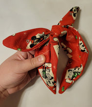 Load image into Gallery viewer, Classic Mickey and Minnie Christmas knotty headband
