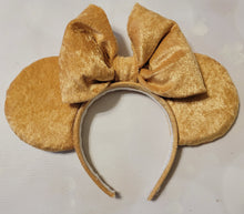 Load image into Gallery viewer, Velvet Mickey ears with puffy bow
