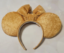 Load image into Gallery viewer, Velvet Mickey ears with puffy bow
