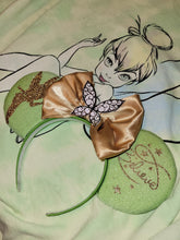 Load image into Gallery viewer, Tinkerbell inspired Mickey ears headband
