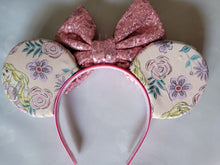 Load image into Gallery viewer, Rapunzel floral Mickey ears headband
