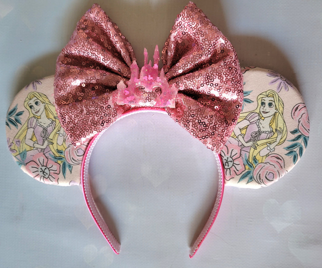 Rapunzel floral Mickey ears headband