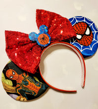 Load image into Gallery viewer, Spiderman Mickey ears headband
