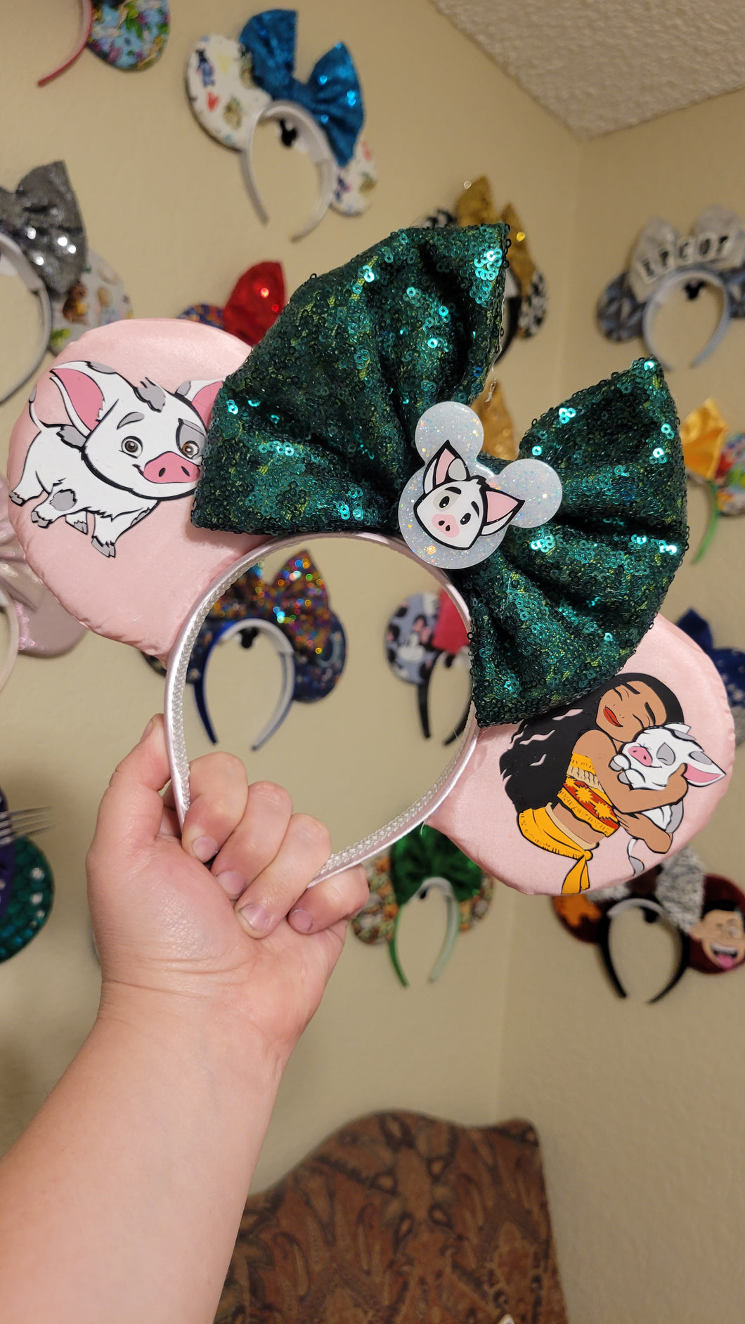Pua themed Mickey ears headband