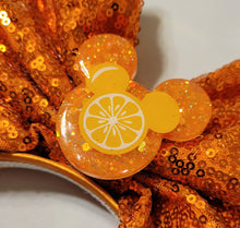 Load image into Gallery viewer, Citrus Swirl and Orange Bird ears
