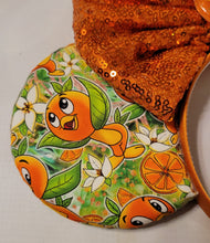 Load image into Gallery viewer, Citrus Swirl and Orange Bird ears
