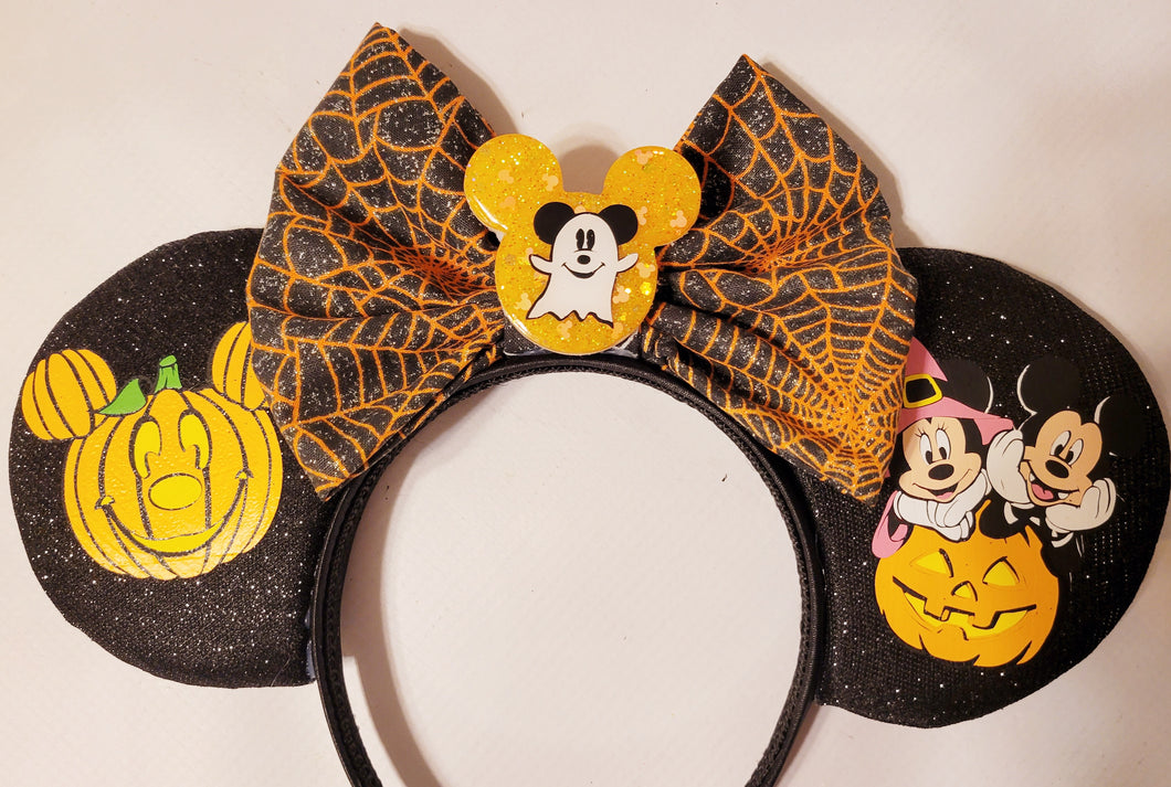 Mickey and Minnie Halloween Pumpkin ears