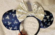 Load image into Gallery viewer, Hanukkah themed blue and silver ears
