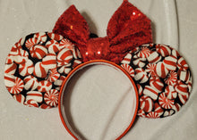 Load image into Gallery viewer, Peppermint swirl Mickey ears headband
